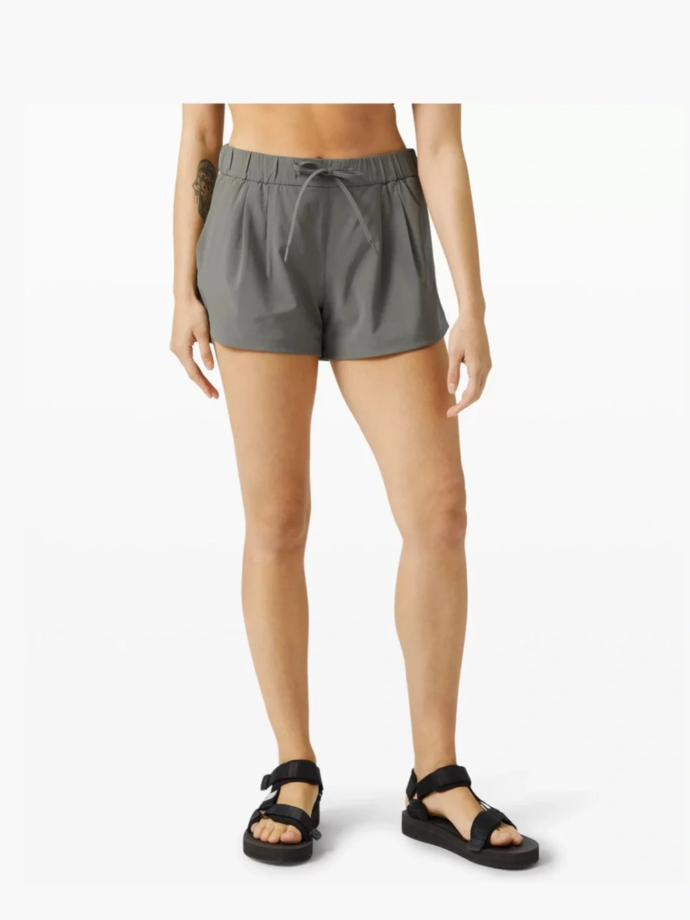 Lululemon light olive green shorts